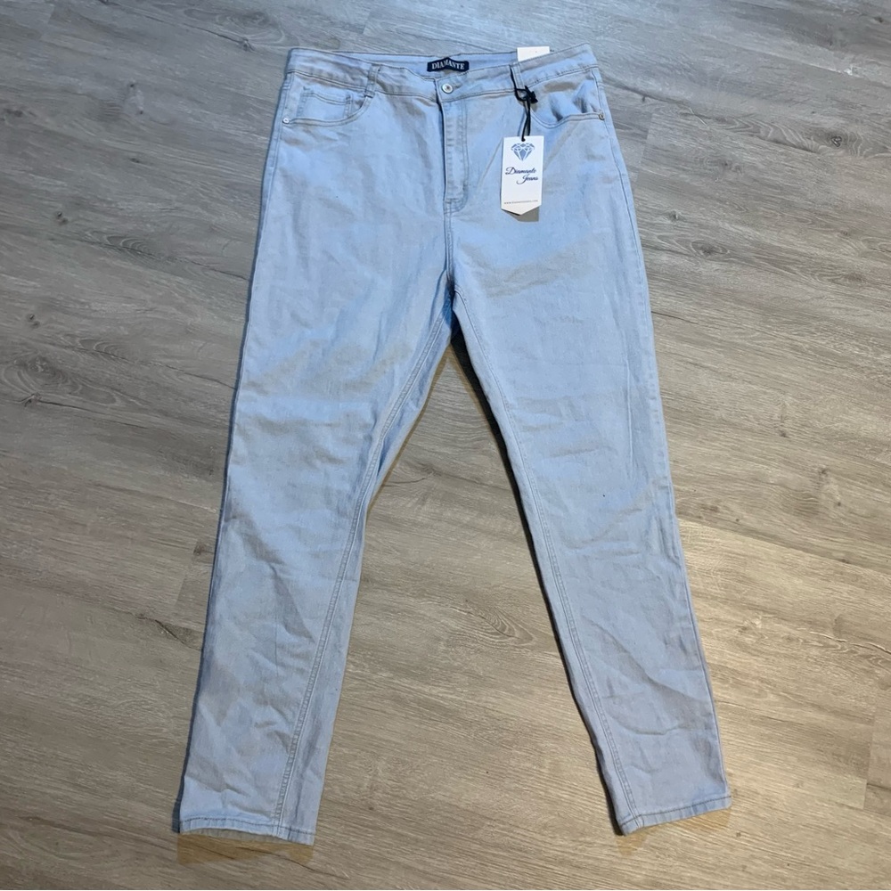 Diamante‎ Women's Jeans Style  DJ-SSP-4650 (216B) BLU SIZE 24 NWT!